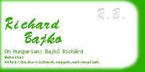 richard bajko business card